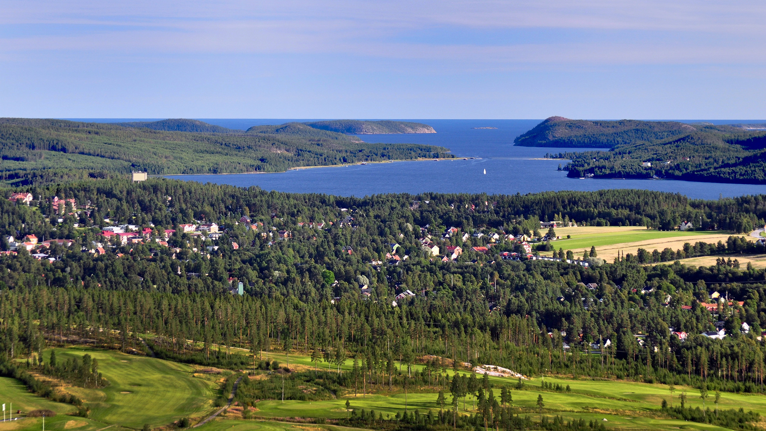 Vy från Åsberget i Örnsköldsvik.